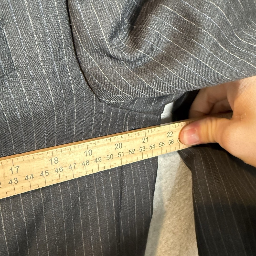 Lauren ralph lauren suit mens 40s gray pinstripe 22x30 and 32x27 tuxedo two - Picture 7 of 15